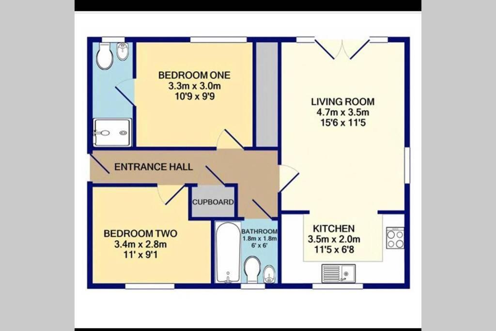 Mills Apartment - Two Bedroom En-Suite Apartment Northampton Luaran gambar